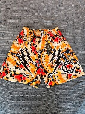 Men's Graphic Shorts - Orange Multi